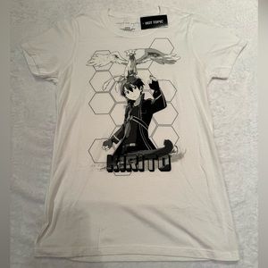 Sword Art Online Kirito and Pina Juniors T-Shirt Size Medium New With Tags